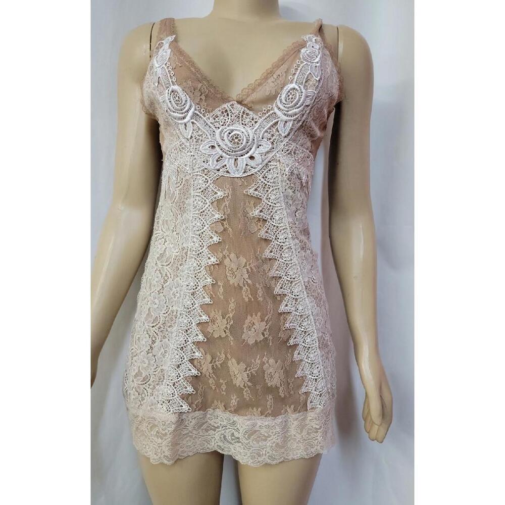 ONE OF ONE Kokholm Sisters Women's Size M Luxurious Lace Brown babydoll #B - Picture 1 of 11